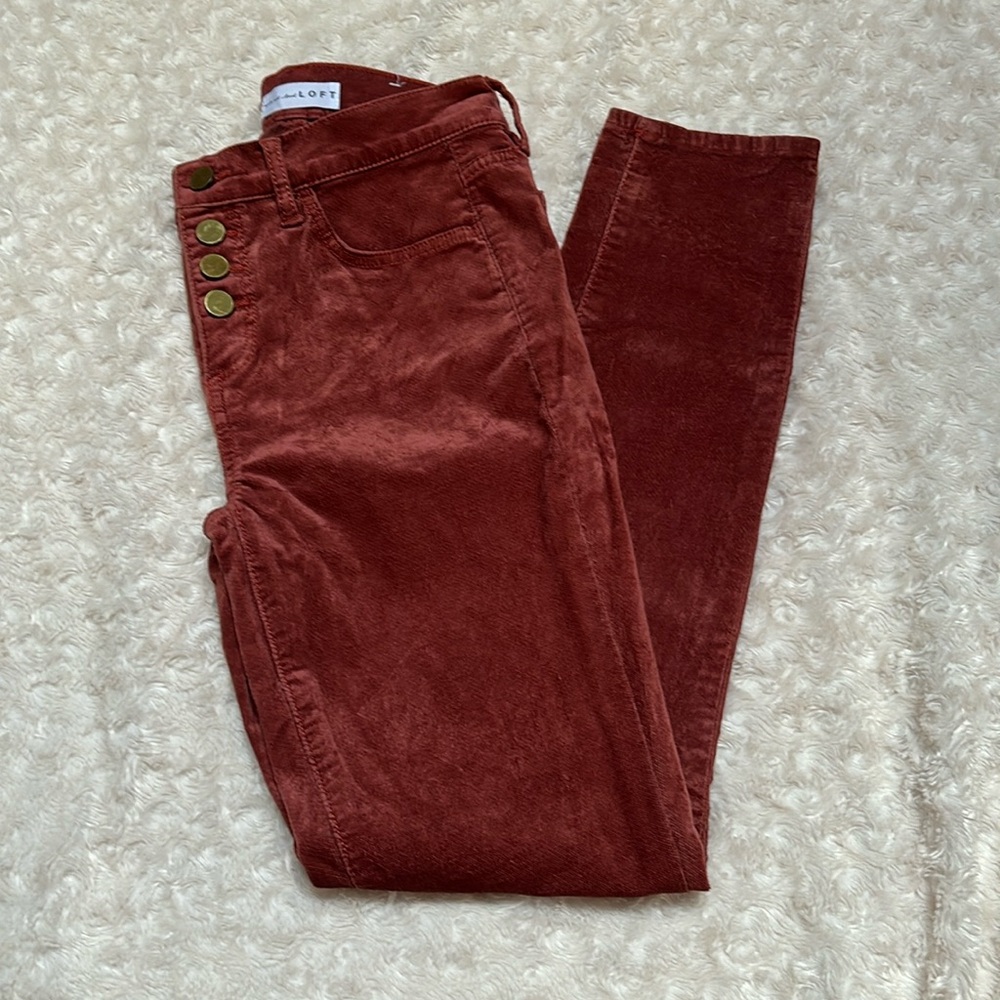 LOFT Women’s rose/pink velour pants